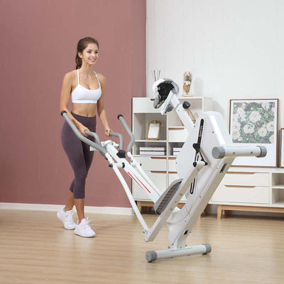 Cardio Fitness Elliptical Machine with LED Display Magnetic Control Resistance 16 Gear Adjustment - Oncros
