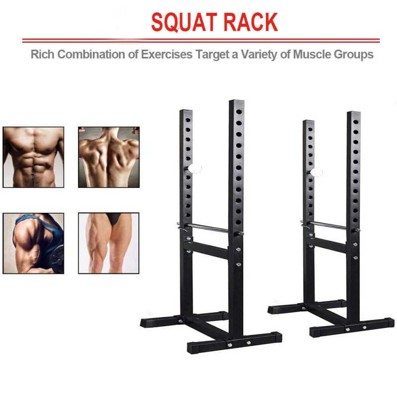 Squat Rack Adjustable Barbell Power Stand Weight Lifting - Oncros