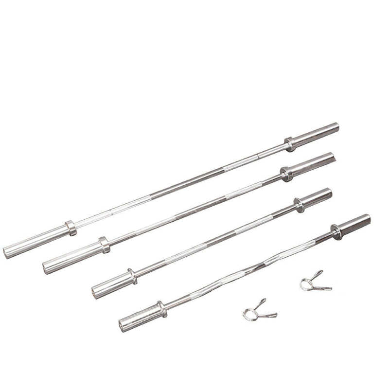 Olympic Barbell Bar For Weight Lifting Power Lifting Home Gym, Silver - Silver + 120 mm - Oncros