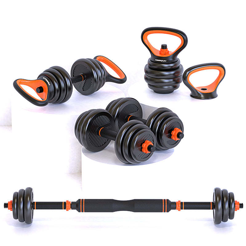 6-In-1 Adjustable Dumbbell Barbell Push-up Stand Set with 4-Modes - Oncros