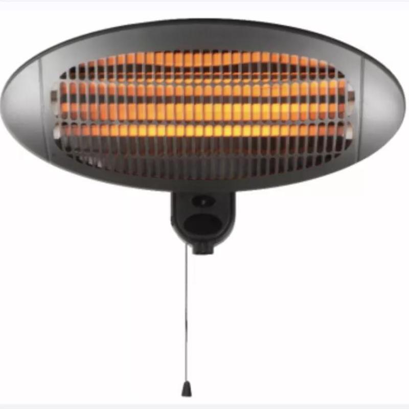 Standing or Wall Ceiling Mount Quartz Heater Indoor and outdoor Black 2000W - Oncros