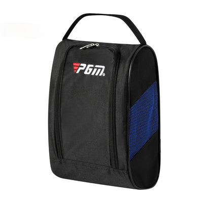 Portable Mini Golf Shoe Bags Carrier Bags Lightweight Breathable - black blue - Oncros
