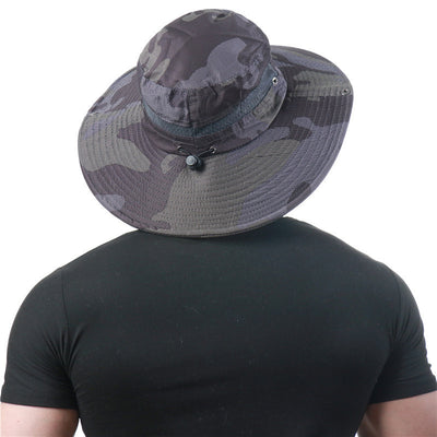 Outdoor Bucket Hat Unisex Sun UV Protection Fisherman Hat Camouflage - Oncros