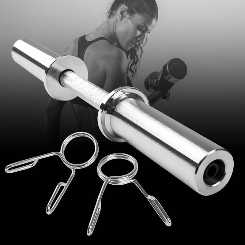 Olympic Dumbbell Bar Set & Spring Collars Home Gym Weight Training - Oncros