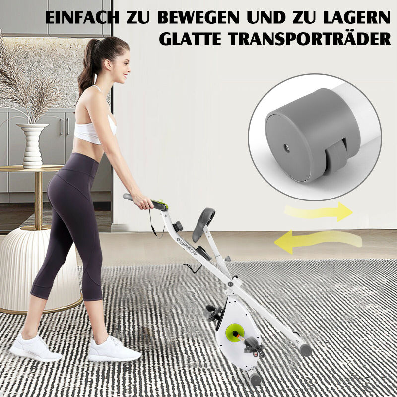 Foldable Fitness Bike Indoor Exercise Bike Height-Adjustable - Oncros
