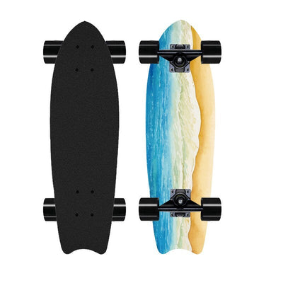 8-layer Maple Big Fish Board Land Surfing Fishtail Street Skateboard - Graffiti 19 - Oncros