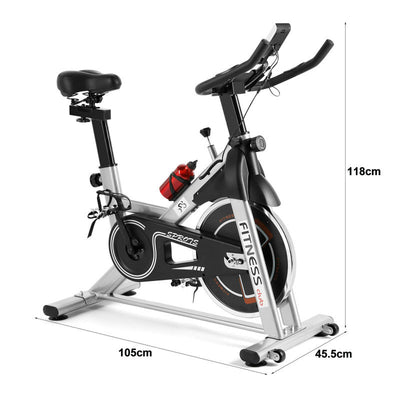 Adjustable Height Exercise Bike Spinning Bikes with LCD Monitor - Oncros