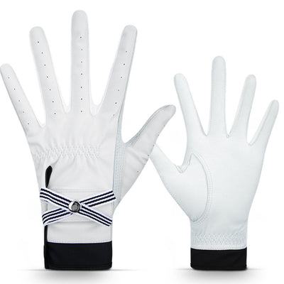 Golf Gloves Women Sheepskin Breathable Genuine Leather Anti-Slip 1 Pair - Oncros