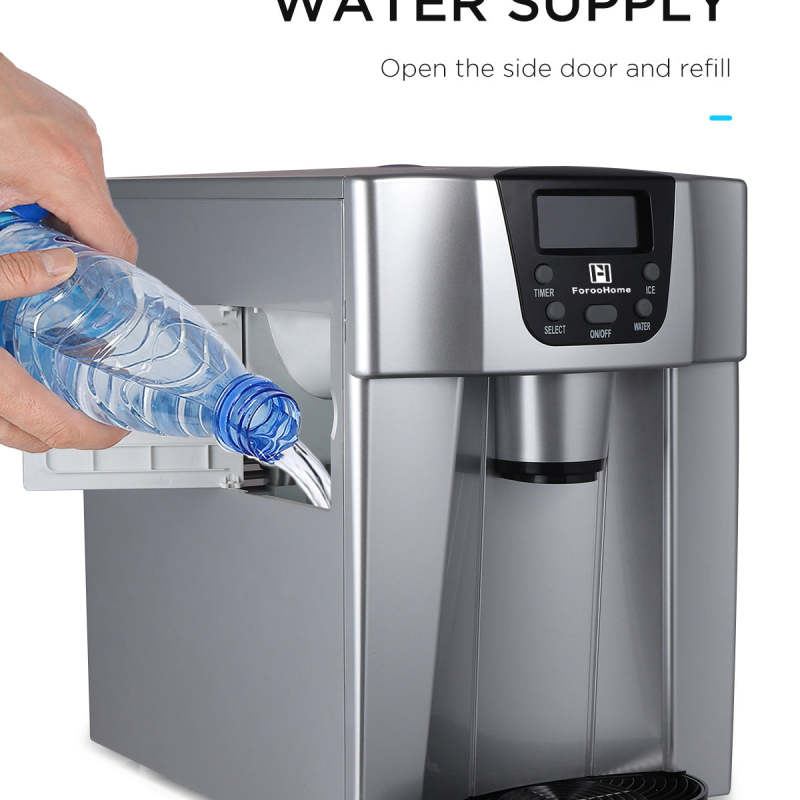 Cold Water Ice Maker Machine Countertop Ice Cube Maker 2 Modes - Oncros
