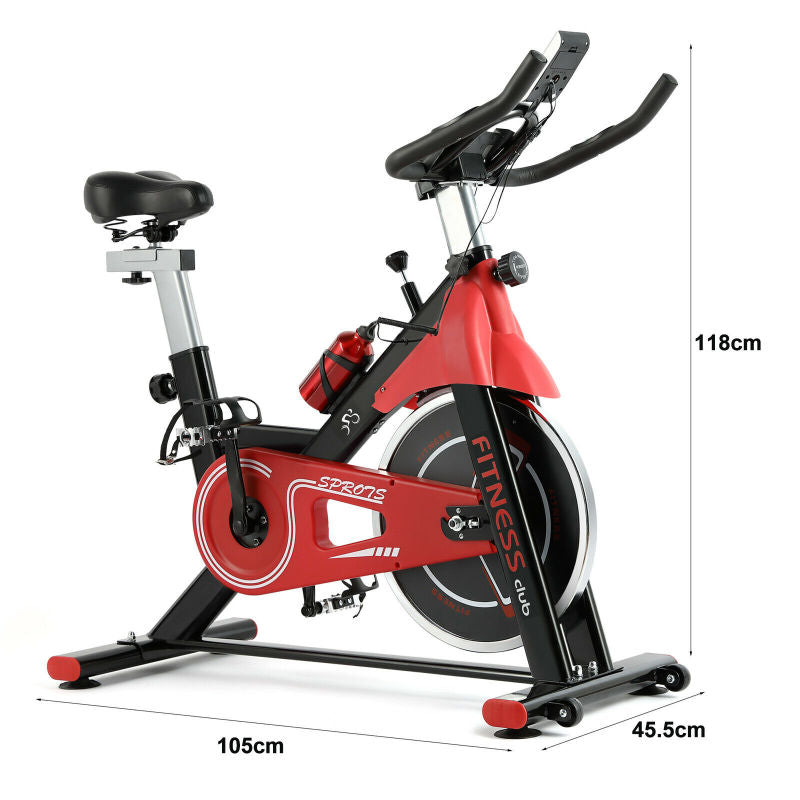 Adjustable Height Exercise Bike Spinning Bikes with LCD Monitor - Oncros