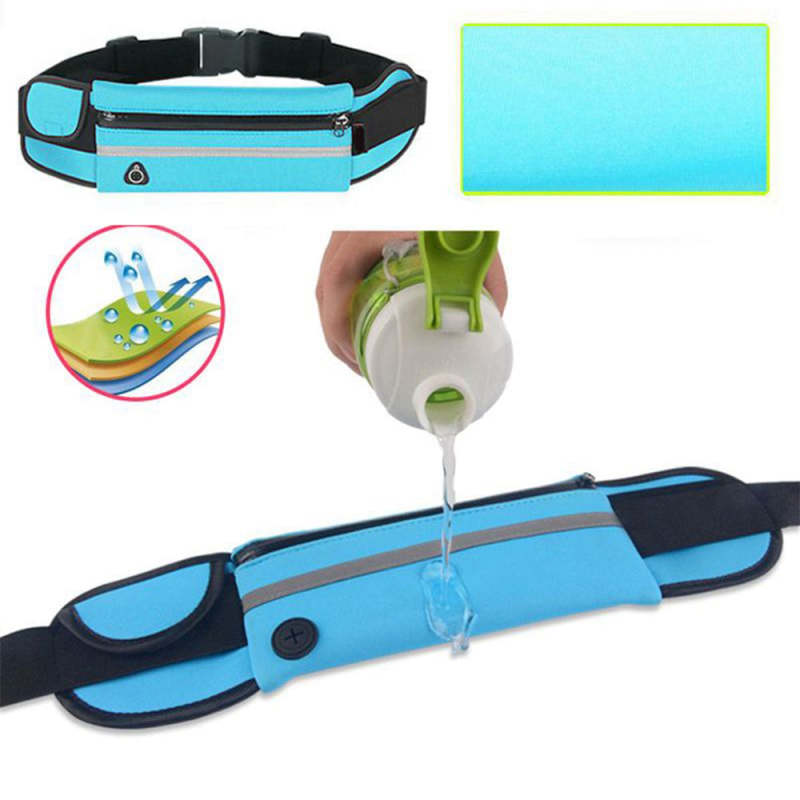 Waterproof Running Waist Bag Outdoor Sports Running Jogging Belt Bag Fitness Bag for Phone - Oncros