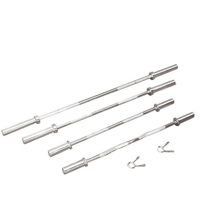 Olympic Barbell Bar For Weight Lifting Power Lifting Home Gym, Silver - Silver + 150 mm - Oncros