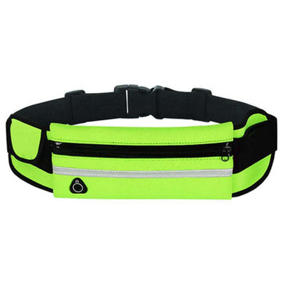 Waterproof Running Waist Bag Outdoor Sports Running Jogging Belt Bag Fitness Bag for Phone - green / Without bottle holder - Oncros