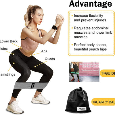 Non-Slip Exercise Loop Bands for Hips and Glutes - Oncros
