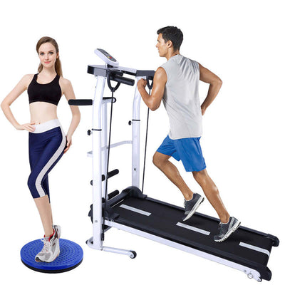 Non-Electronic Folding Treadmill Multi-Functional with LCD Monitor - Oncros