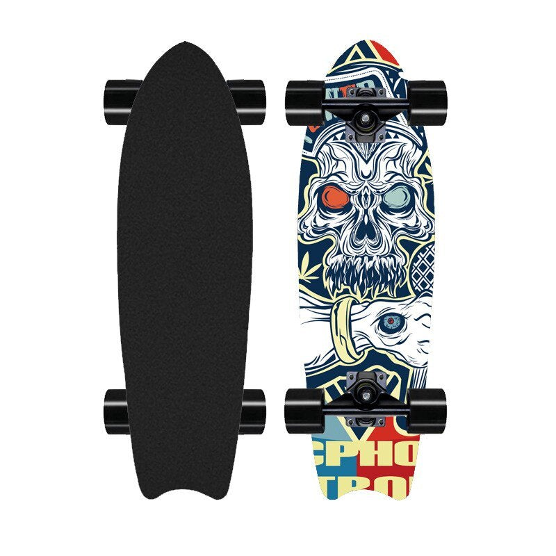 8-layer Maple Big Fish Board Land Surfing Fishtail Street Skateboard - Graffiti 4 - Oncros