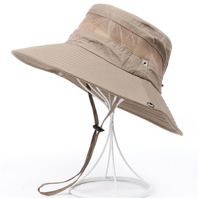 Outdoor New Summer Sun UV Protection Wide Brim Bucket Hats Fishing Hat Beach Hats Unisex - Oncros