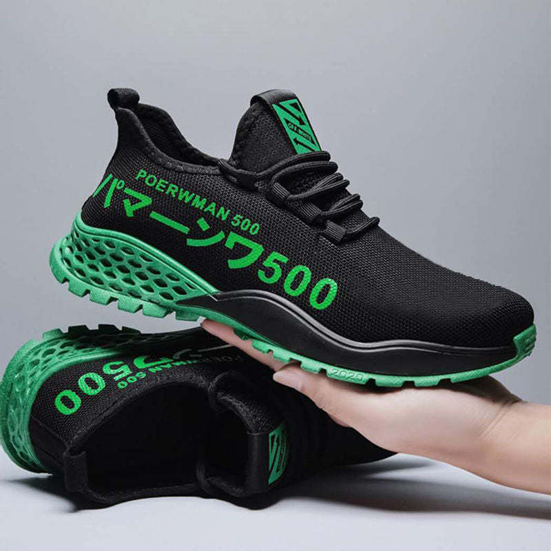 Trail Running Sneakers Breathable Cushion Mesh Sports Shoes For Men - Black / 44 - Oncros