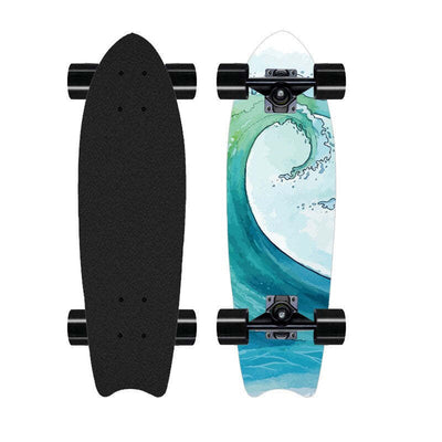 8-layer Maple Big Fish Board Land Surfing Fishtail Street Skateboard - Graffiti 17 - Oncros