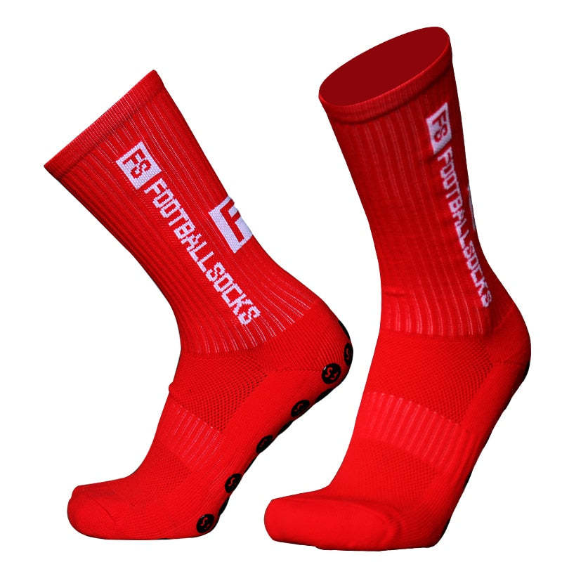 Football Socks Anti Slip Soccer Socks - Red - Oncros