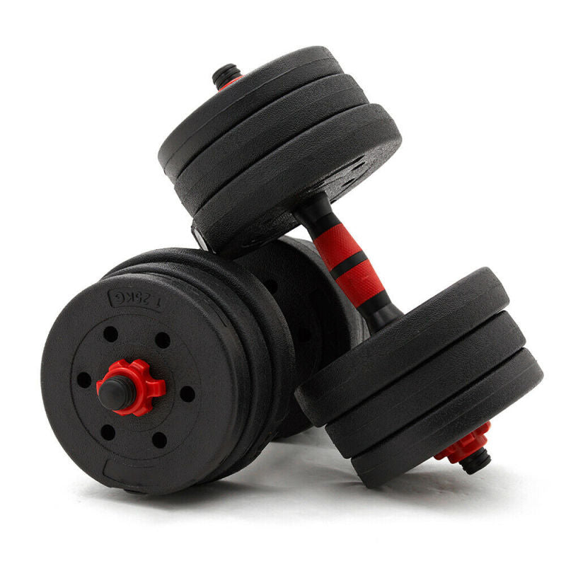 2 in 1 20kg/25kg Adjustable Dumbbells Set Weights Training for Home Gym - Oncros