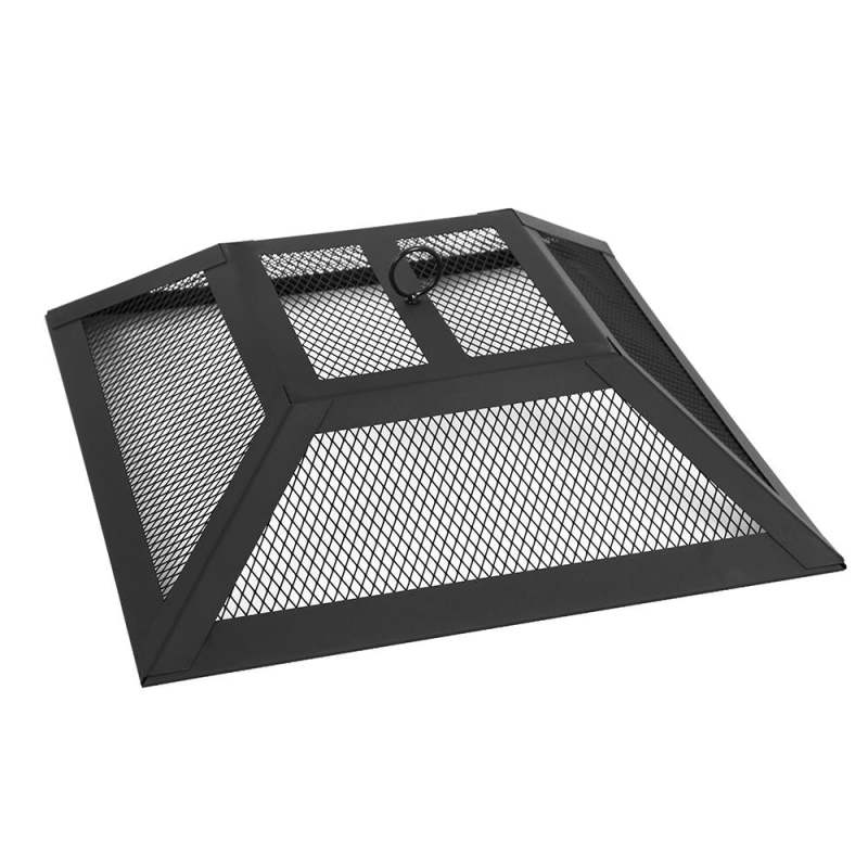 Steel Square BBQ Grill / Fire Pit For Garden Picnic With Loophole 47cm - Oncros